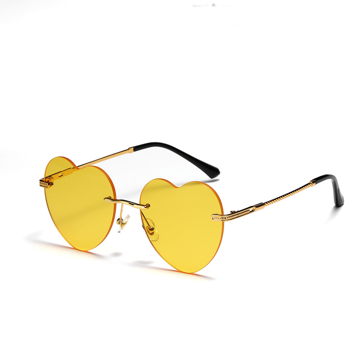 Damen trendige Herz-Sonnenbrille mit verspiegelten Gläsern Brehn