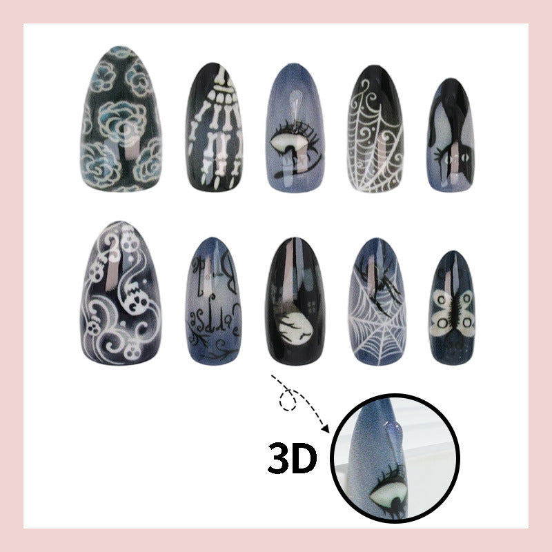 Halloween Kunstnagelset mit einzigartigen gruseligen Designs Brehn