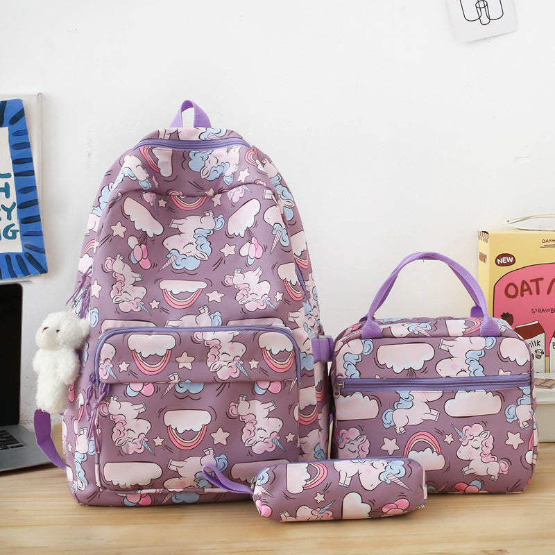 Rucksackset mit Buntem Einhorn-Motiv Brehn