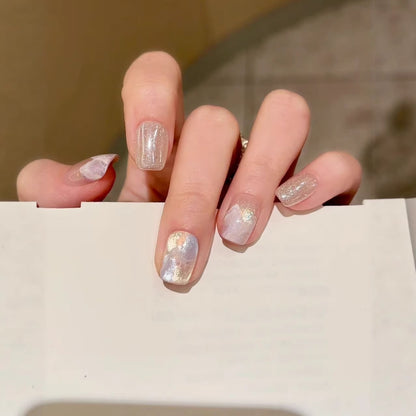 Dekorativer Glitzer Press-On Nagelset