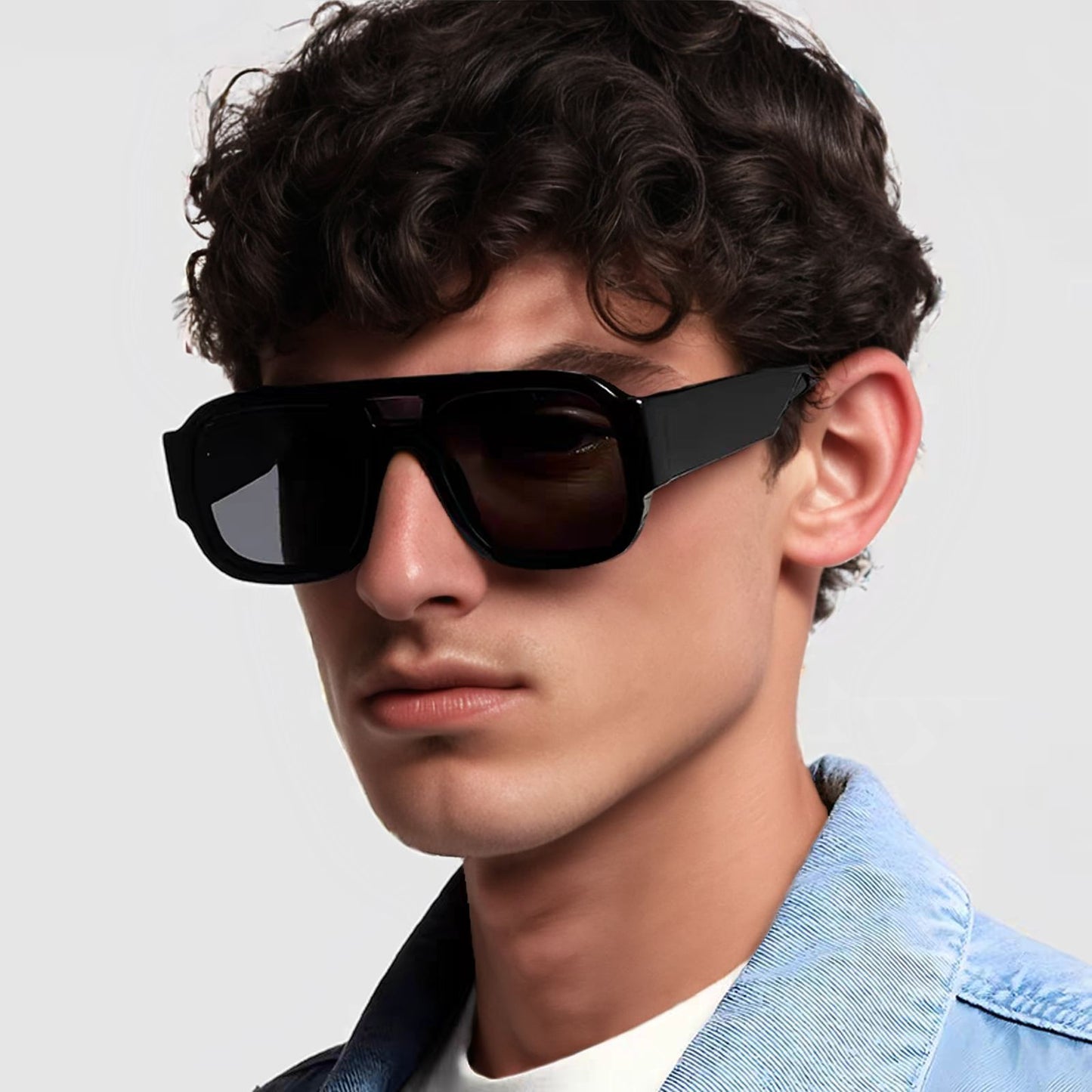 Unisex Bold Frame Retro Sonnenbrille Brehn
