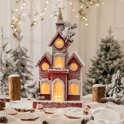 Dekorative Winter Cottage Laterne