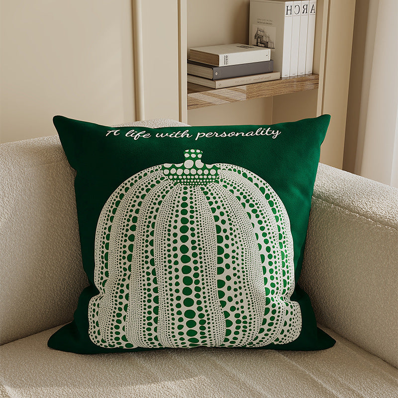 Square Decorative Cushion Cover with Whimsical Sea Urchin Dot Illustration