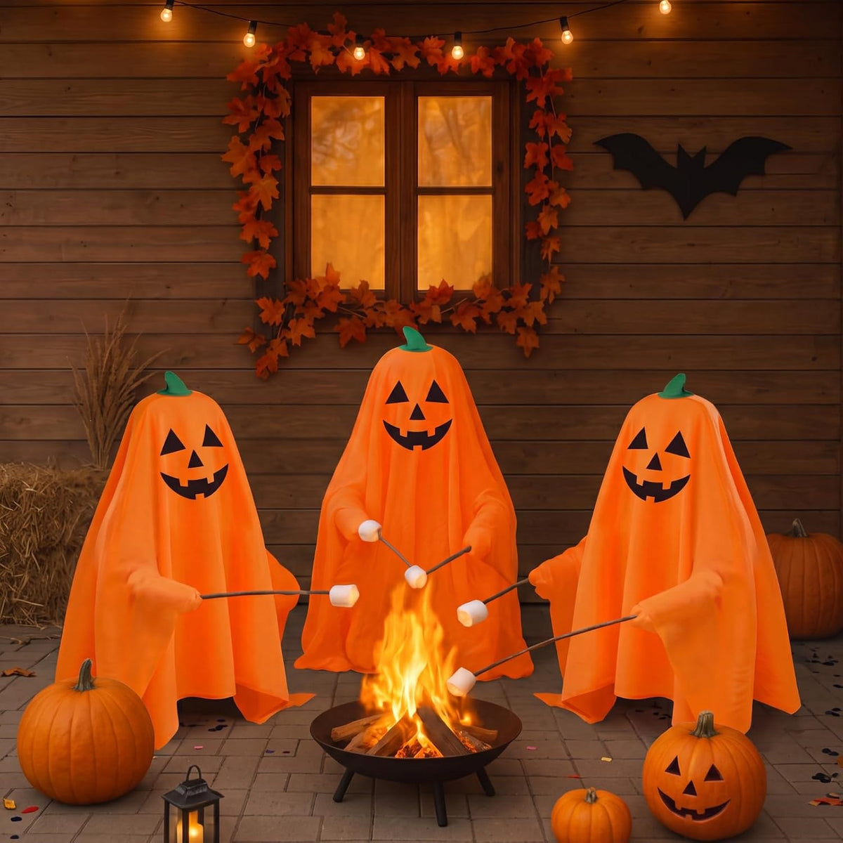 Halloween Stuhlhussen im Geister-Design für Esszimmer und Party