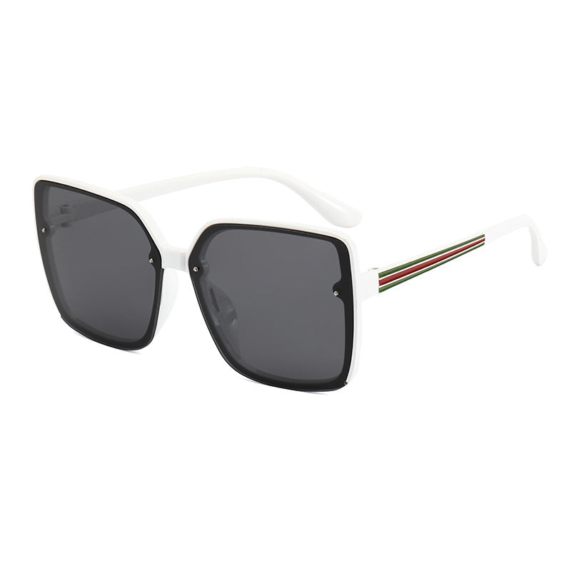 Damen Oversized-Quadrat-Sonnenbrille mit kontrastierendem Rahmen Brehn