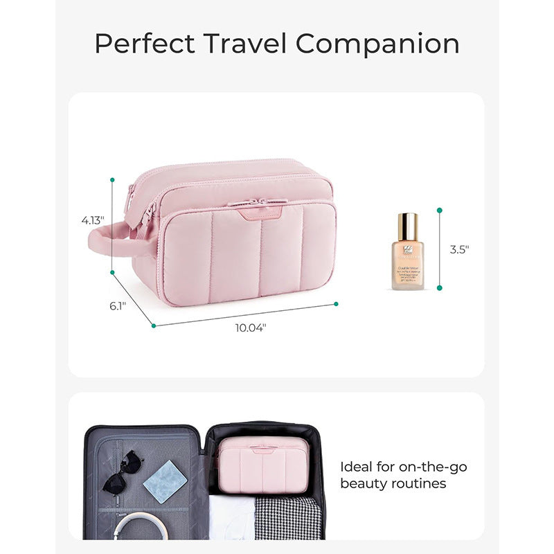 Kosmetik-Organizer Tasche mit Mehreren Fächern und Abnehmbarem Innenfach Brehn