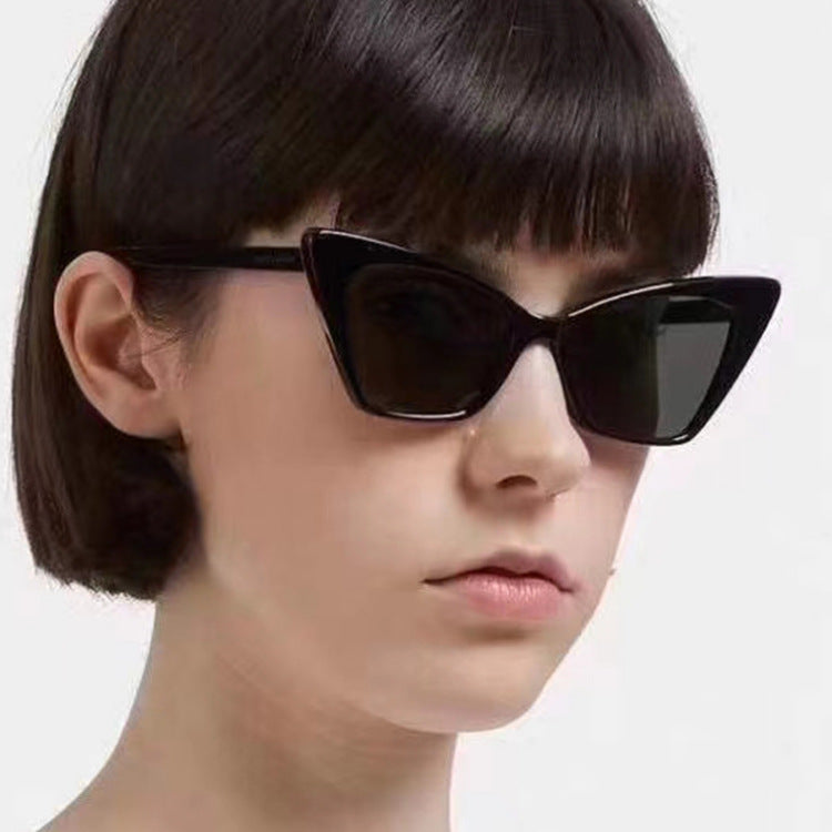 Damen Modische Cat-Eye Sonnenbrille mit hochwertiger Rahmenstruktur Brehn
