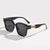 Damen modische quadratische Sonnenbrille mit transparentem Gestell Brehn