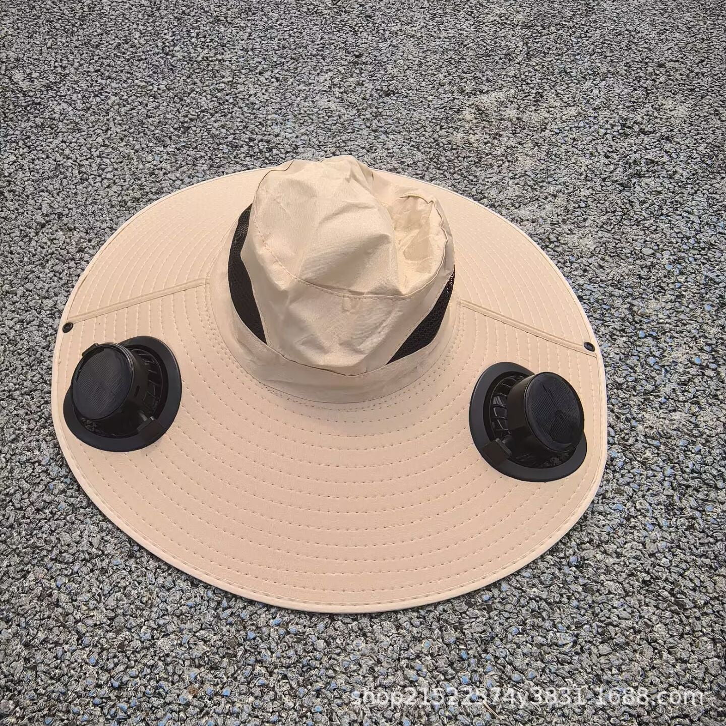 luftgekühlter Sonnenhut mit abnehmbaren USB-Ventilatoren und breitem Nackenschutz Brehn