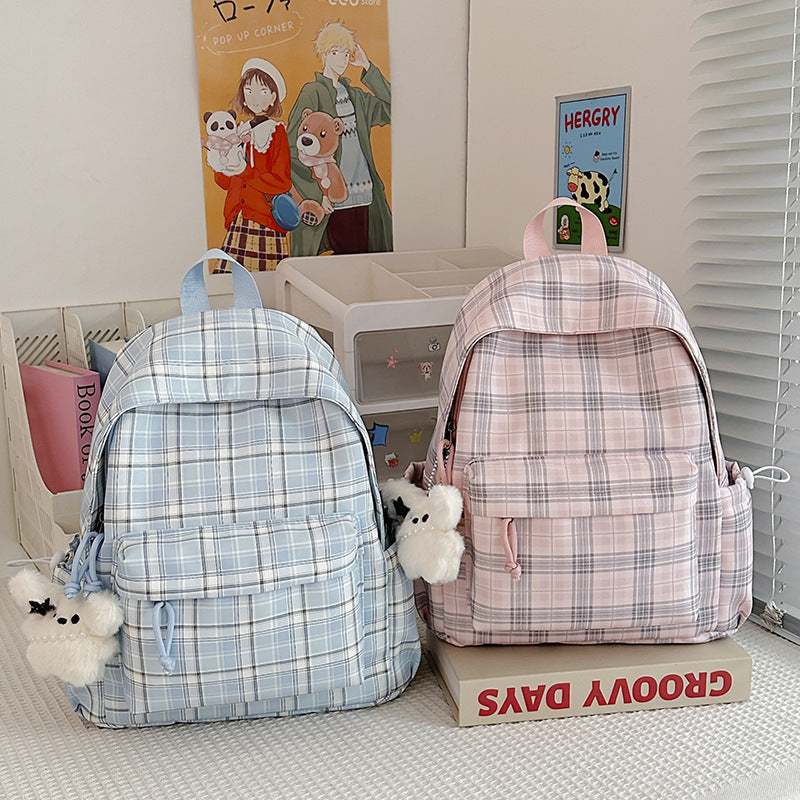 Stylische Karomuster-Rucksack Brehn