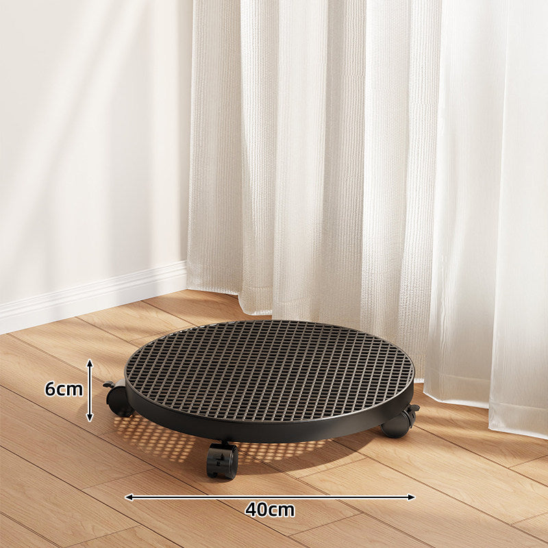 Niedrigprofilierter runder Blumentopf-Dolly mit 360° drehbaren Rollen