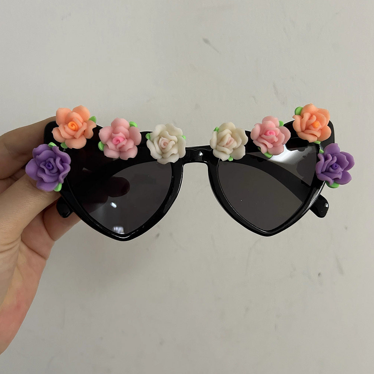 Damen Cat-Eye Sonnenbrille mit floralem Dekor Brehn