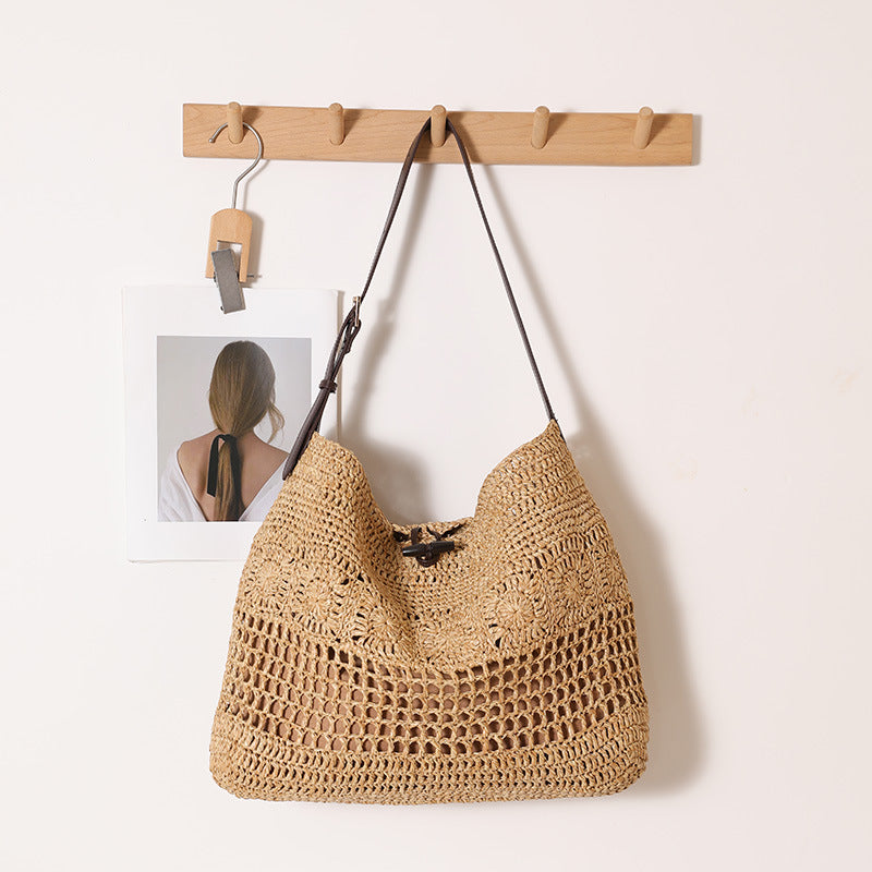 Handgeknüpfte Shopper-Tasche mit Modischem Netzdesign Brehn