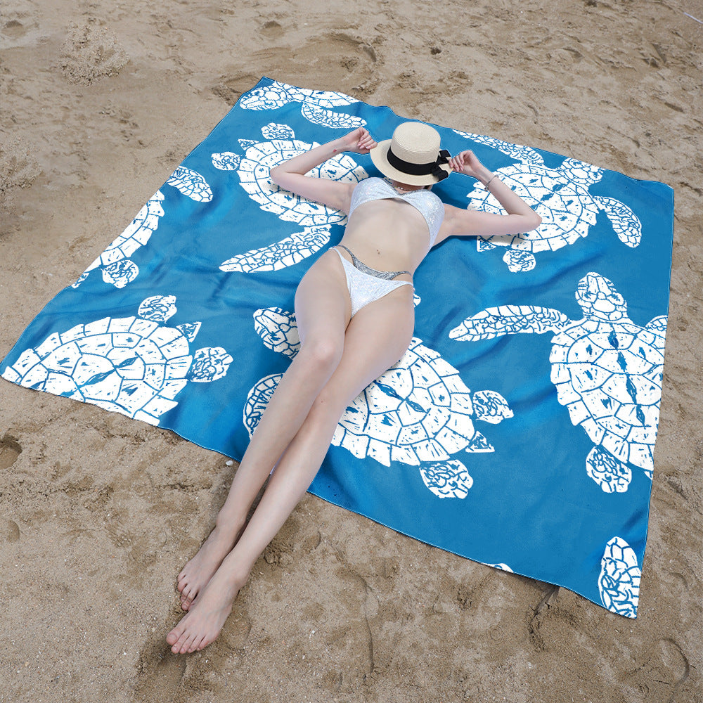 Stranddecke mit farbenfrohem Schildkrötenmuster Brehn