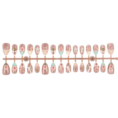 Künstlerisches Floral Acryl-Nagel-Set