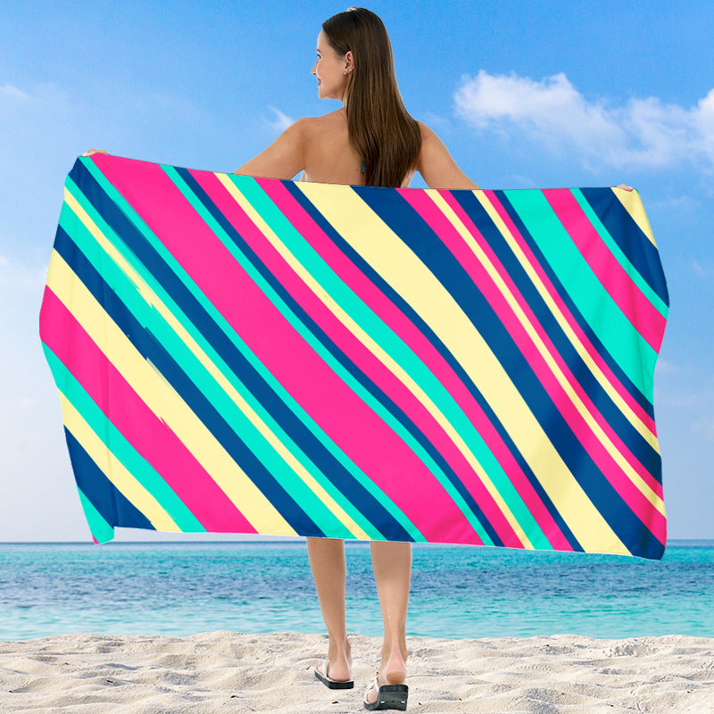 Strandtuch mit lebhaftem Farbverlauf und stylischem Streifendesign Brehn
