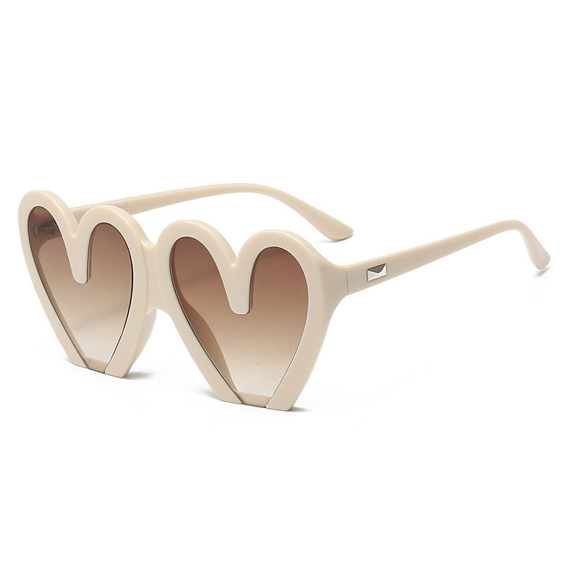 Oversized Herzrahmen Sonnenbrille