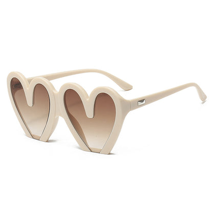 Oversized Herzrahmen Sonnenbrille