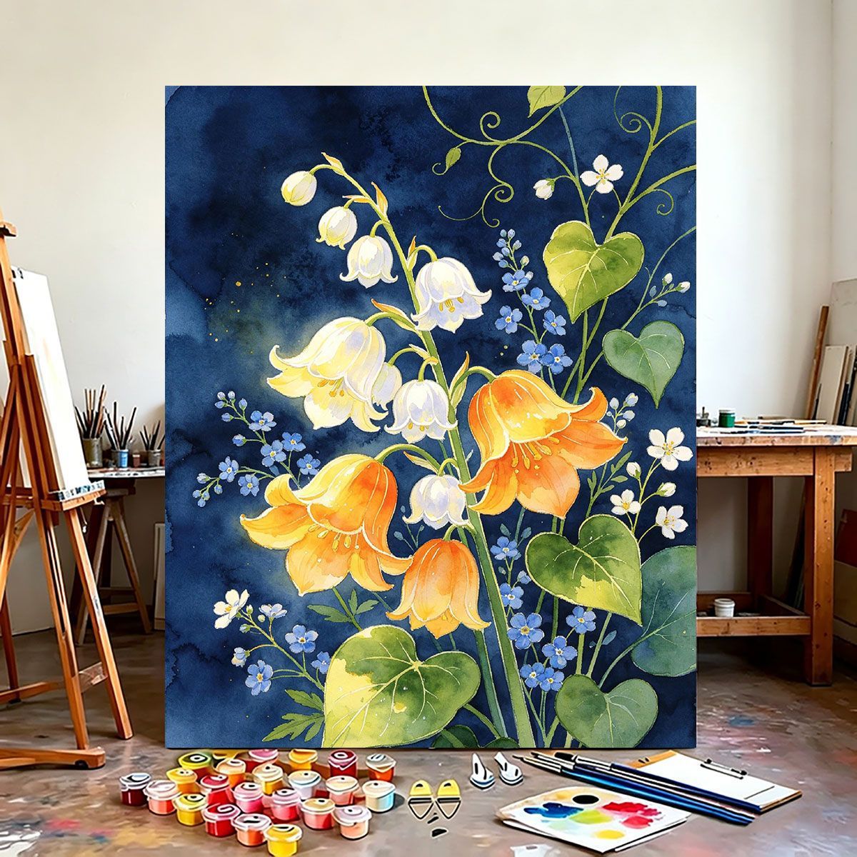 Floral-Theme Wandkunst Leinwanddruck Brehn