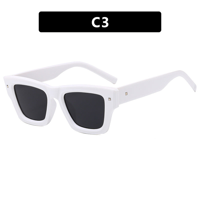 Damen trendige Sonnenbrille mit quadratischem Rahmen und UV-Schutz Brehn
