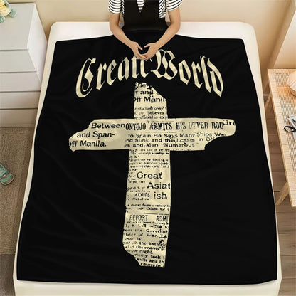 Grafisches Neuheiten-Fleece-Decke
