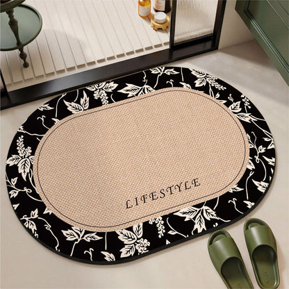 Elegante Vintage Blumenmuster Bereichsmatte