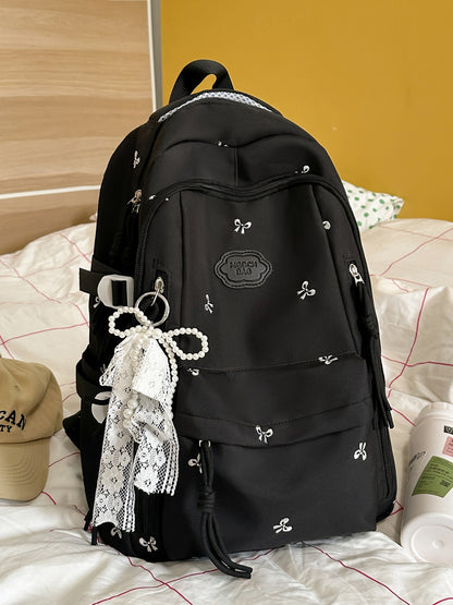 Detaillierter bestickter Schulrucksack