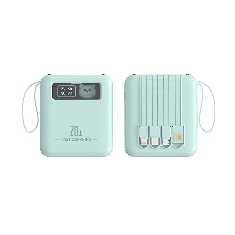 Tragbare Powerbank mit Integrierter Led-Anzeige und Multifunktionalen Ladeanschlüssen Brehn