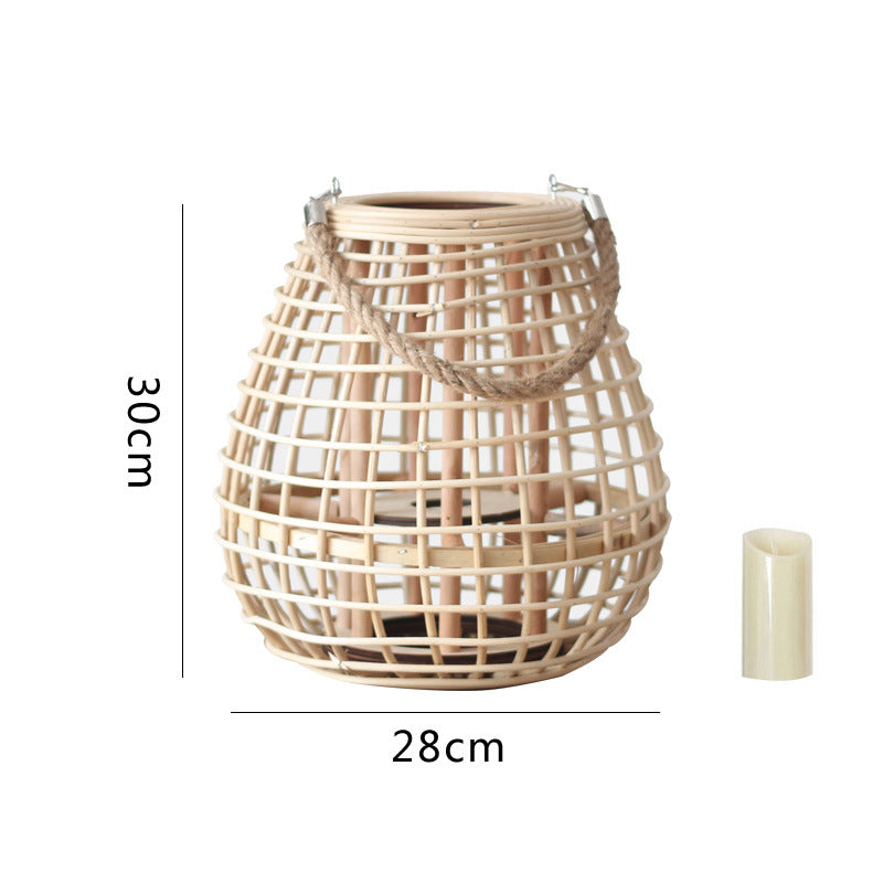 Dekorativer Rattan-Laterne mit Tragegriff Brehn
