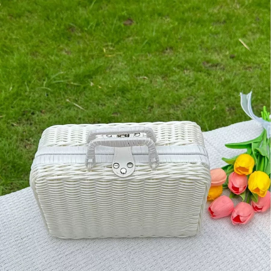 Damen stilvolle und praktische Rattankosmetikbox Brehn