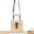 Handtasche Aus Handgewebtem Naturmaterial mit Stilvollem Lederverschluss Brehn