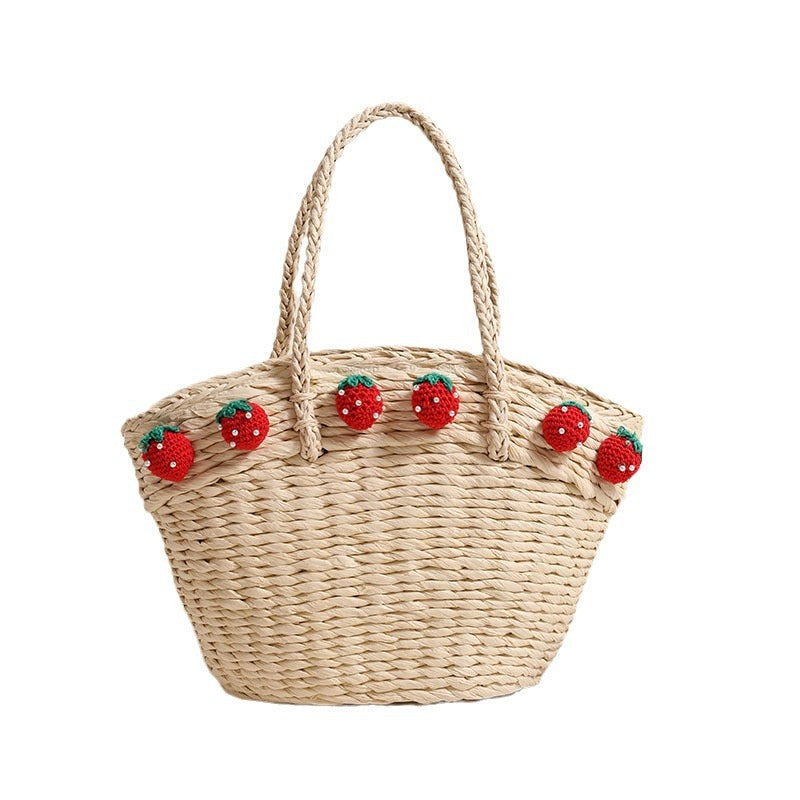 Damen Handgefertigte Strohtasche Brehn