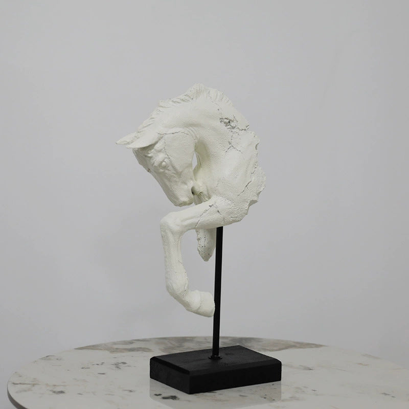 Elegante Pferdekopf Skulptur