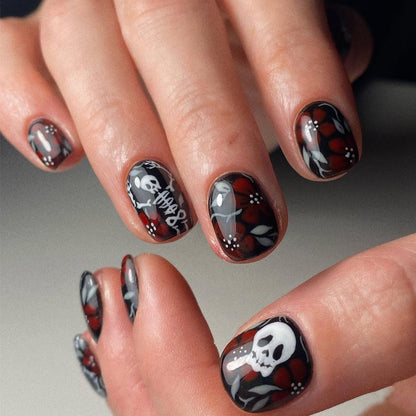 Gothic Themed Nail Art Enhancements Brehn