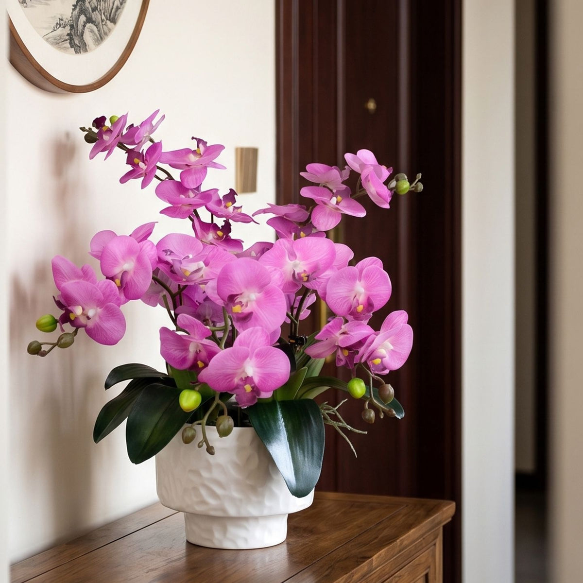 Lebensechte Orchideen-Blumenmittelstück