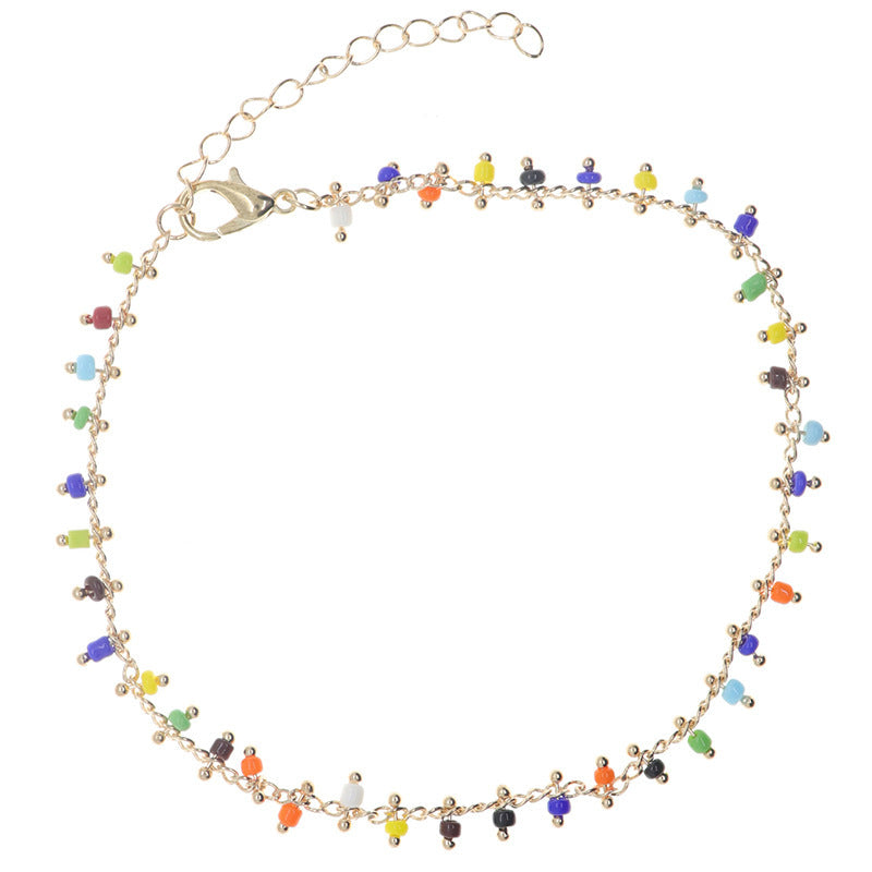 Buntes Perlen-Fußarmband Brehn