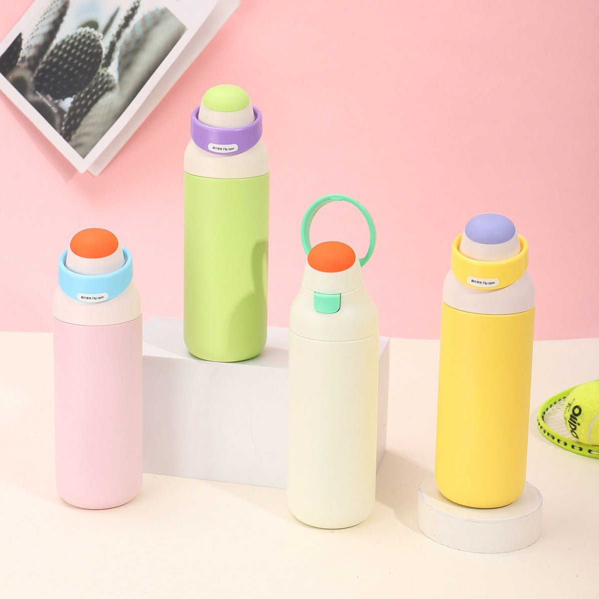 Damen isolierte Trinkflasche mit ergonomischem Verschluss Brehn