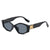 Damen geometrische Sonnenbrille mit luxuriösem Detail Brehn