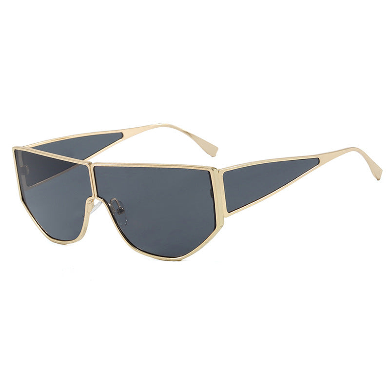 Damen trendige oversized Sonnenbrille mit markantem geometrischen Design Brehn