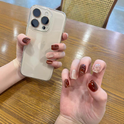 Trendy Glänzendes Press-On Nagelset