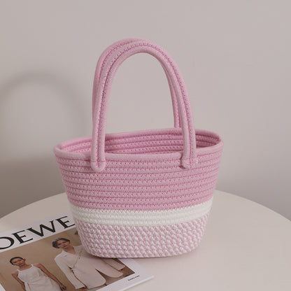 Modische Handtasche Aus Geflochtenem Textil Brehn