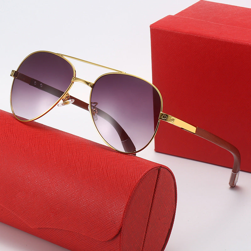 Damen elegante Piloten-Sonnenbrille mit feinem Metallrahmen und UV-Schutz Brehn