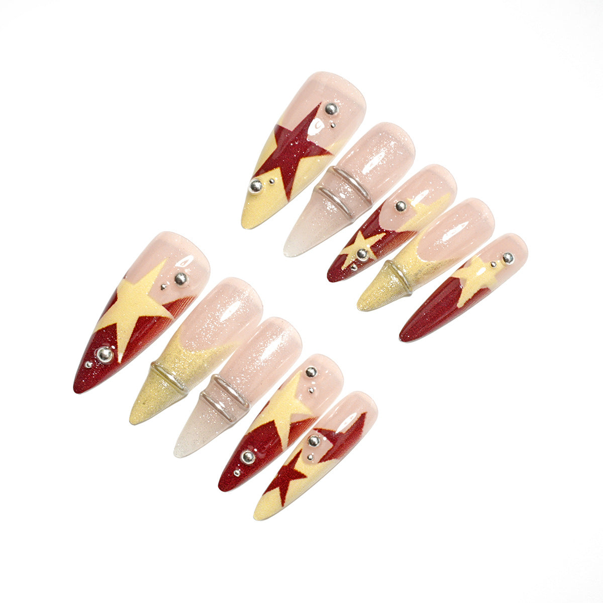 Künstlerisches Press-On-Nagelset