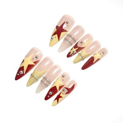 Künstlerisches Press-On-Nagelset