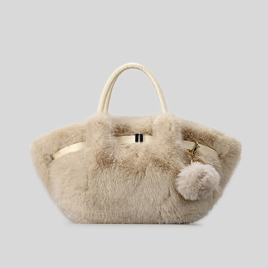 Plüsch Kunstfell Handtasche