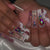 Künstlerische mit Strass verzierte Press-On-Nagelverlängerungen Brehn