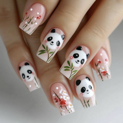 Verspielt Panda-Themen 3D Nagelkunst Set Brehn
