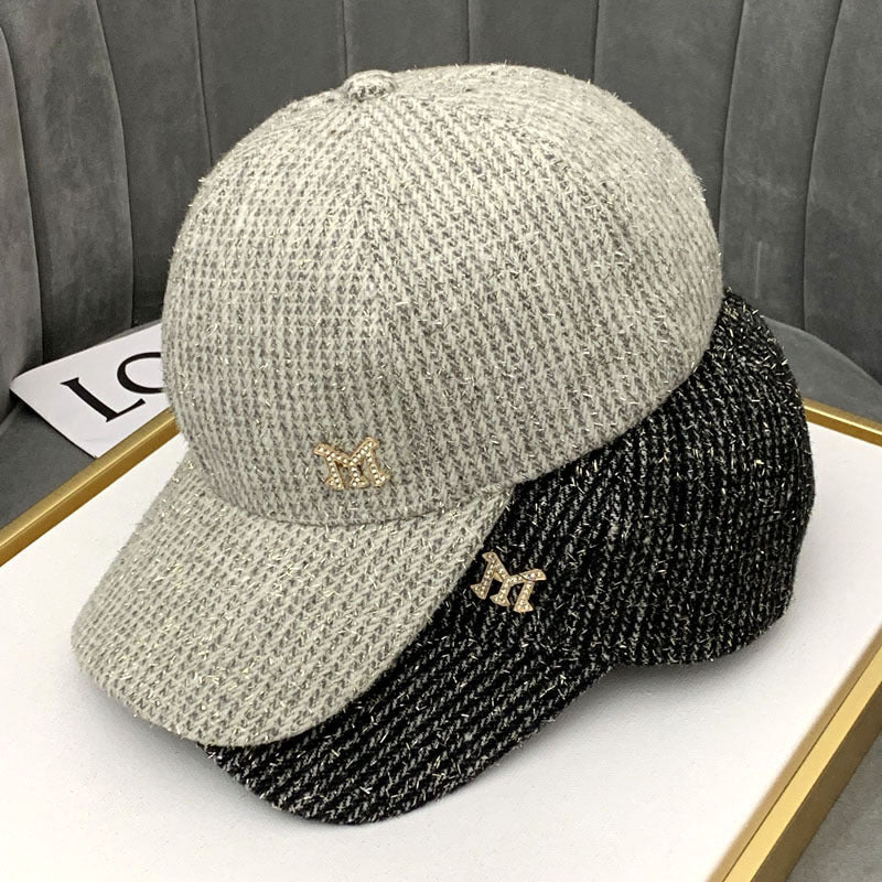 Damen Strukturierter Strick Baseballcap Brehn