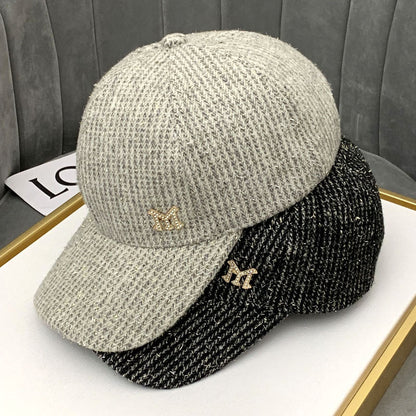 Damen Strukturierter Strick Baseballcap Brehn