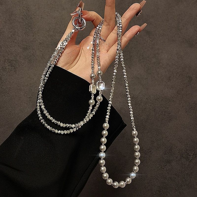 Elegante Crystal Beaded Brillen Kette Brehn 1790136027
